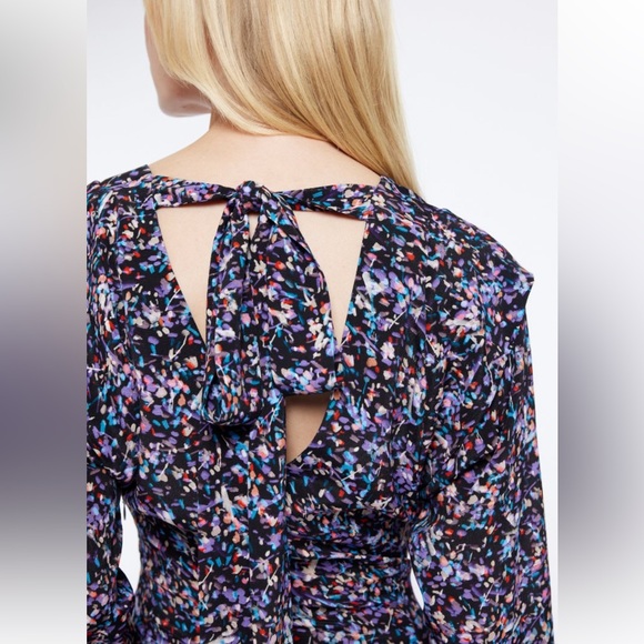 NWOT Joie Harris Midi Dress blue purple floral - Picture 3 of 9